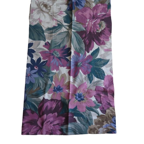 DAN RIVERS Large Floral Print Curtain Valance Pocket Rod 17 x 86 Red Rose Flower - Picture 4 of 9